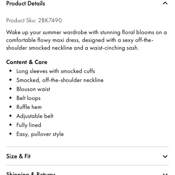 Boston Proper Boho Floral Blooms maxi Dress. Nearly New. Small. - Picture 15 of 15